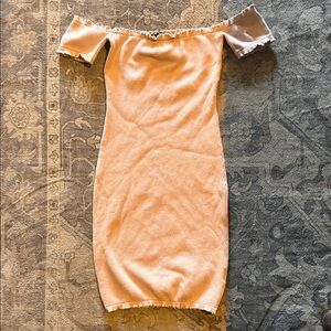 White Fox Boutique Strapless Peach Dress